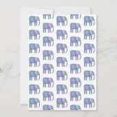 ゾウ赤ちゃんシャワーサンキューカード 招待状 (裏面)