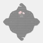 ゾウ赤ちゃんシャワーピンクとグレーのお気に入りボックス フェイバーボックス (折り畳みなし)