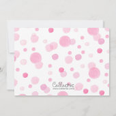 ゾウ赤ちゃんシャワー女の子シャワー招待状 招待状 (裏面)