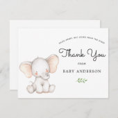 ゾウ赤ちゃんシャワーbyメールありがとう (正面/裏面)