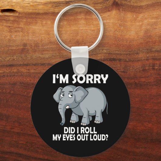 ゾウ転がの大失敗すまない キーホルダー (裏面)