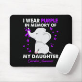 ゾウ過剰摂取認識度I衣服パープルFor My D マウスパッド (マウス)