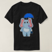 ゾウ雨傘 Tシャツ (デザイン正面)