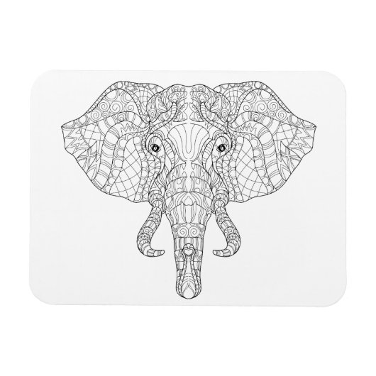 ゾウ頭ドードル2 マグネット (横)