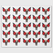 ゾウ飛んでいるラッピング紙 ラッピングペーパー (フラット)