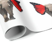 ゾウ飛んでいるラッピング紙 ラッピングペーパー (ロールコーナー)