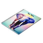 ゾウ鮮やかントアートポップ・アートのAの壁の色 ノートブック (左側)