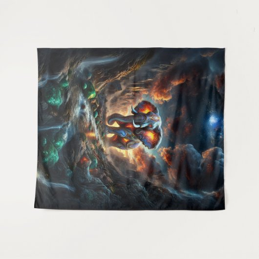 ゾウ01 タペストリー (正面(横))