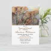 ゾウ10歳の誕生日パーティーの招待状 招待状 (スタンド正面)