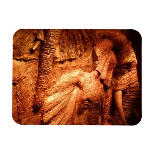 ゾウ3"x4"マグネット マグネット (横)