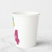 ゾウ4誕生日風船子供へ 紙コップ (左)