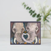 ゾウ、アフリカの動物はがき ポストカード (スタンド正面)