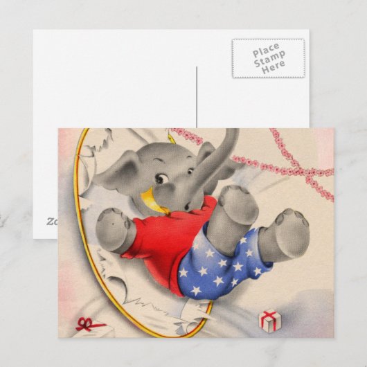 ゾウ・オップ ポストカード (正面/裏面)