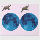 ゾウ・オーバー・ザ・ムーンラッピング紙 ラッピングペーパー (フラット)