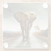 ゾウ ガラスコースター (裏面)