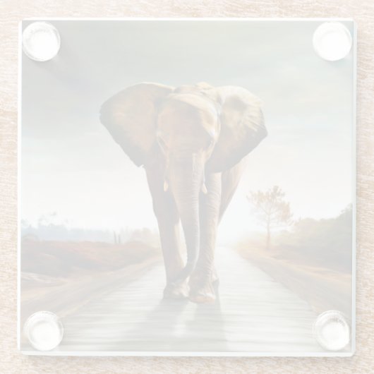 ゾウ ガラスコースター (裏面)