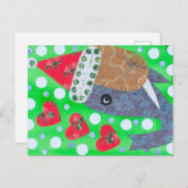 ゾウ・クリスマス・ジョイ ポストカード (正面/裏面)