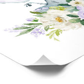 ゾウ、サファリ、紫の花男女兼用、 フォトプリント            (角)