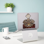 ゾウ・スペラー・ステッカー・ブルース シール (デスク上のノートパソコン)