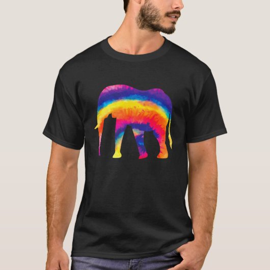 ゾウ タイ・ダイ ヒッピー Tシャツ (正面)