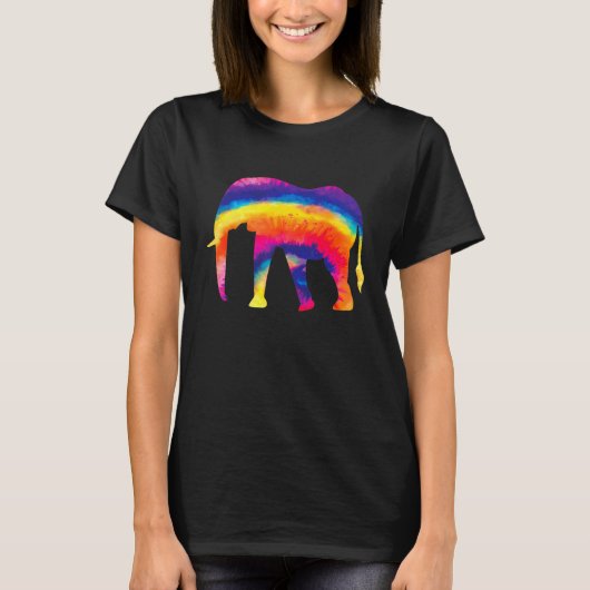 ゾウ タイ・ダイ ヒッピー Tシャツ (正面)
