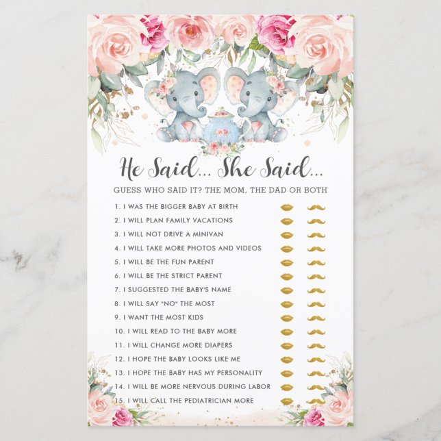 ゾウ・ツイン・ティー・パーティーはゲームを言った (正面)