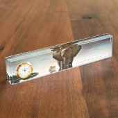 ゾウ デスクネームプレート (側面)