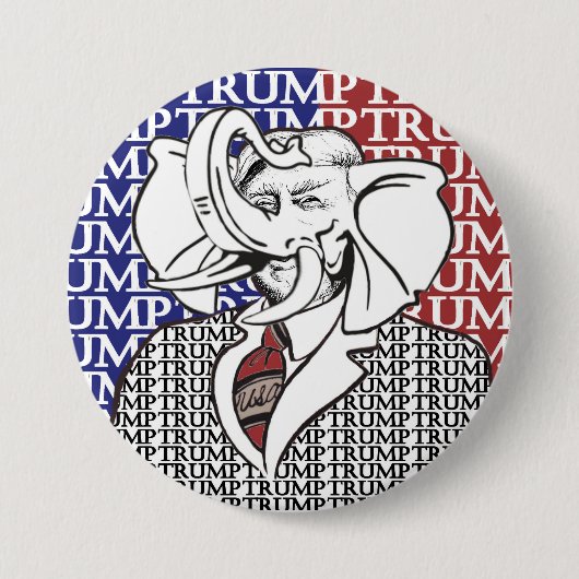 ゾウ・トランプ 缶バッジ (正面)