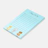 ゾウ、トラ、ヒョウの空の青いアイテム ポストイット (アングル)