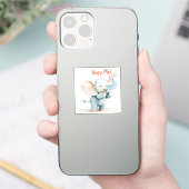 ゾウ,ハッピーメール,ステッカー シール (スマートフォン)