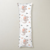 ゾウ、ハート、花 ボディピロー (裏面 (縦))