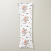 ゾウ、ハート、花 ボディピロー (正面縦)