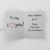 ゾウ、バレンタインカード シーズンカード (内部)