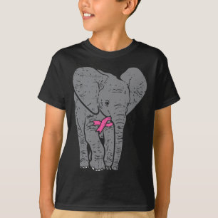 ゾウ・ピンクリボン乳癌認識度Supo Tシャツ