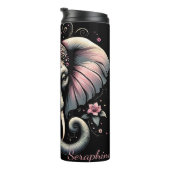 ゾウ：ピンクロータス、フローラ頭 タンブラー (回転右)