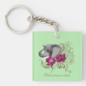 ゾウ・ヘナの花 キーホルダー (正面)