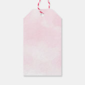 ゾウ&ボホジャングル花オンピンク誕生日 ギフトタグ (裏面)