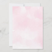 ゾウ&ボホジャングル花オンピンク誕生日 招待状 (裏面)