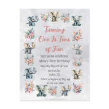 ゾウ&ボーホジャングルの花オングレー誕生日