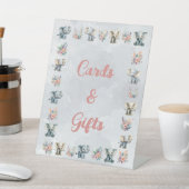 ゾウ&ボーホジャングルの花オングレー誕生日 台座サイン (インサイチュ)