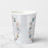 ゾウ&ボーホジャングルの花オングレー誕生日 紙コップ (左)