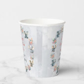 ゾウ&ボーホジャングルの花オングレー誕生日 紙コップ (右)