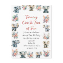 ゾウ&ボーホジャングルフラワーズ誕生日