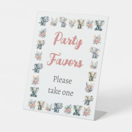 ゾウ&ボーホジャングルフラワーズ誕生日 台座サイン