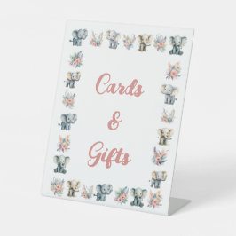 ゾウ&ボーホジャングルフラワーズ誕生日 台座サイン