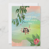 ゾウ、マウス&フクロウイラストレーション誕生日カード シーズンカード (裏面)