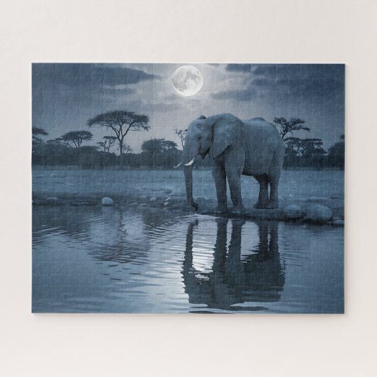 ゾウ・ミッドナイトの孤独 ジグソーパズル (横)