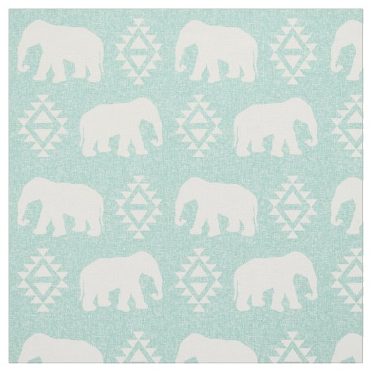 ゾウ – ミント ファブリック (見本)