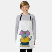 ゾウ（モバイル対応） エプロン (着用した状態)