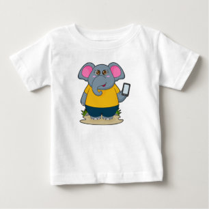 ゾウ(モバイル対応) ベビーTシャツ